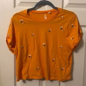 Burnt Orange Daisy Crop Top